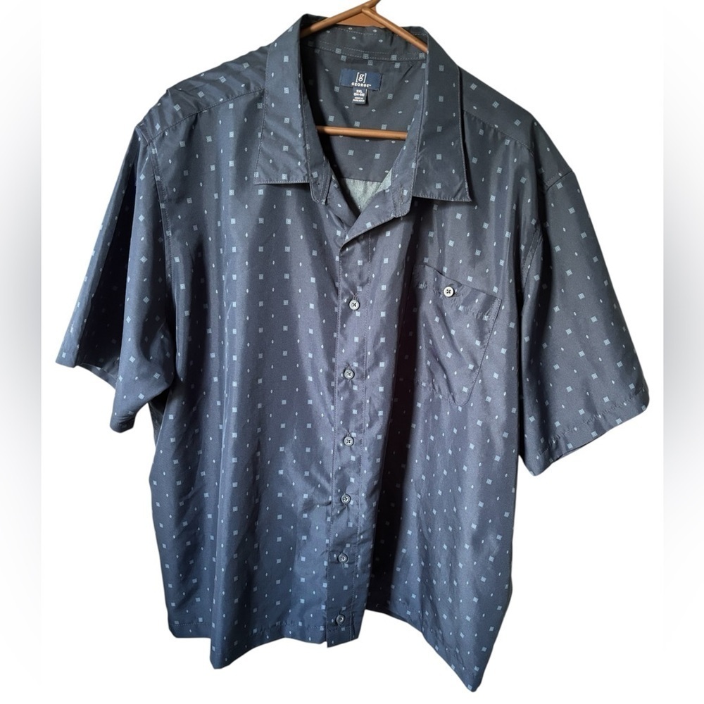 George Men's Navy Patterned Casual Shirt